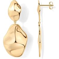 ราคา PAVOI14KGoldPlated925SterlingSilverPostsTeardropStatementDangleต่างหู|น้ําหนักเบาHammeredDropDangleต่างหูสําหรับผู้หญิง (49460028176)