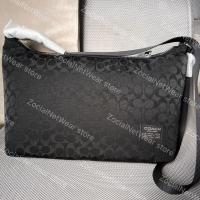 ราคา สะพายข้างชาย COACH MEN Leo Crossbody In Signature Nylon งานช็อป กระเป๋า โค๊ชสีดำ ลายซี โมโนแกรม (8880792256)