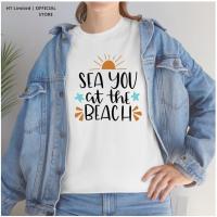 ราคา เสื้อยืดดีไซน์ Unisex ลาย Sea you at the basic แบรนด์ท้องถิ่น ผ้าฝ้าย 100% (44208809172)