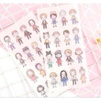 ราคา Mini Boys & Girls Stickers : สติ๊กเกอร์ วาชิ สติกเกอร์ DIY แต่งแพลนเนอร์ ไดอารี่ Diary Sticker Scrapbooking washi tape (1310500330)