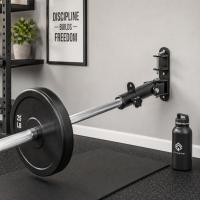 ราคา ติดผนัง Landmine ผู้ถือ Pivoting Barbell Landmine สิ่งที่แนบมาติดผนังผู้ถือบาร์กระชับลูกบิด Home Gym Organizer (48211333791)