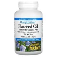 ราคา Natural Factors, เฟลกซีด เฟล็กซีด Flaxseed Oil, 1,000 mg , 180 Softgels (11528122369)