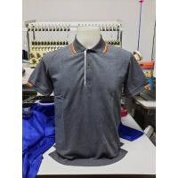 ราคา เสื้อโปโลสีเทาท็อปเข้ม ปกขลิบส้มขาว Polo เนื้อผ้า TK MICRO เนื้อผ้านุ่มใส่สบาย ทรงชาย/หญิง (22938795441)
