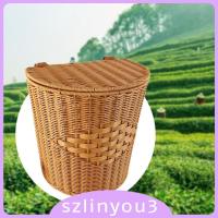 ราคา [ซลินยู3] พลาสติกกลับตะกร้ากระเป๋าเป้สะพายหลังเลียนแบบหวาย เป้ พร้อมฝาปิดสําหรับตกปลาเดินป่าทําสวนและที่เก็บผ้าห่ม (48610001970)