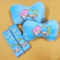 ราคา set หมอนรองคอ+หุ้มเบลท์ ลายLittle twin stars ผ้านิ่มมาก (48558508752)