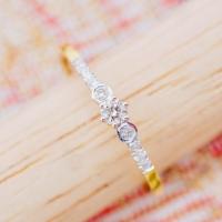 ราคา [ PCPY Jewelry ] แหวนเพชรแท้ เพชรเบลเยี่ยมคัต น้ำ100 ทองคำแท้18K (ทอง75.0%) ขายได้ มีการ์ดรับประกั (54308801918)