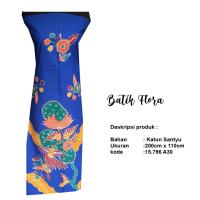 ราคา ผ้าบาติกลายดอกไม้สีฟ้า - ผ้าบาติก - ผ้าบาติกที่วาดด้วยมือมาดูรา (43803806612)