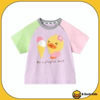 ราคา เสื้อยืดลายเป็ด [GENUINE-B DUCK] สีม่วงสําหรับเด็กผู้หญิง - สินค้า B DUCK ของแท้ (52956059114)