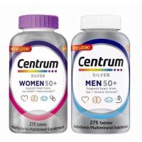 ราคา Centrum 275 tablets Silver Men and Women 50+ Multivitamin Multimineral USA วิตามินรวมสำหรับคน อายุ 50+ (22635532674)