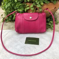ราคา Used Longchamp Le Pliage Cuir Crossbody สีชมพูสวย (4916281467)