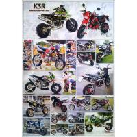 ราคา โปสเตอร์ รูปถ่าย รถมอเตอร์ไซค์ คาวาซากิ KAWASAKI KSR POSTER 24”X35” Mini Bike Motorcycles (1639465224)