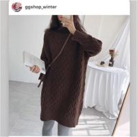 ราคา เดรสกันหนาว ไหมพรม คอเต่า ทรงยาว ทรงหลวมๆ ไม่รัด ไม่ติดก้น (7704223976)