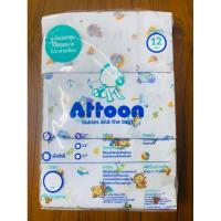 ราคา ( ห่อ12ผืน ) ATTOON ผ้าอ้อมเด็ก ผ้าอ้อมสาลู ขนาด 22 x 22 นิ้ว ผ้าอ้อมเด็ก ผ้าสาลู ยี่ห้อ Attoon (27862606052)