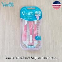 ราคา Gillette® Venus Sensitive 3 Disposable Razors ยิลเลตต์ วีนัส ชุดมีดโกนสำหรับผู้หญิง (19974568242)