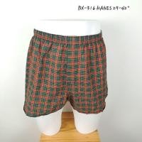 ราคา กางเกงบ๊อกเซอร์ boxer แบรนด์มือสอง สภาพดี BX-316 HANES 29-42" (41666379693)