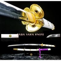 ราคา katana one piece อาเมะ โนะ ฮาบาคิริ โคสึกิ โอเด้ง เหล็ก1060 ฟิตติ้งอัลลอยสีทอง สินค้าพร้อมใช้งาน แถมฟรีกล่องบุพผ้า (12663331416)