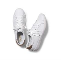 ราคา KEDS ACE LEATHER METALLIC HEEL WHITE/ROSE GOLD size 8 (6375429802)
