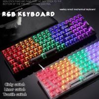 ราคา คีย์บอร์ดKeyboard Gaming Blue switch Pink switch คีย์บอร์ด 100 Key Mechanical Keyboard (26853476080)