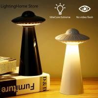 ราคา UFO Design Usb Rechargeable LED Desk Lamp Dimmable Reading Flicker-free Table Light Bedroom Night Light Bedside Study Ro (22262847038)