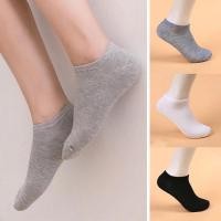 ราคา ถุงเท้าผู้ชายถุงเท้าผ้าฝ้ายสั้น สีพื้นถุงเท้าข้อสั้น unisex ถุงเท้านักเรียนสีดำกันเหงื่อดูดซับเหงื่อสีขาวแบบหนาสีขาว (24639006784)