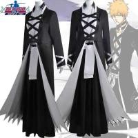 ราคา C Anime BLEACH Kurosaki Ichigo Cosplay Costume Japanese Manga Cosplay Black And White Outfit Hallow (57161137814)