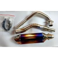 ราคา คอท่อบอม Exciter 150 + ปลายท่อ AK สีไทเท เงาทั้งใบ 14" (29484996904)