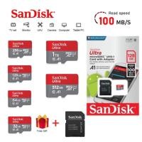 ราคา SanDisk Ultra Micro SD การ์ด 128GB ความเร็ว 140MB/s, 256GB ,512GB Class10 A1Speed 150MB/s SDXC (SDSQUAC) UHS-1 C10 U1 (46761198209)