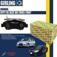 ราคา Girling ผ้าเบรคหน้า ผ้าดิสเบรคหน้า ผ้าเบรคหลัง Honda City แมลงสาบ ZX Jazz GD ปี 2003 -2007 (25873510586)