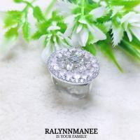 ราคา W6402 แหวนพลอยโทพาซและโรสควอตซ์แท้ ( Topaz,Rose Quartz ) ตัวเรือนเงินแท้925 ชุบทองคำขาว ไซส์57 แก้ไซส์ฟรี (25027502110)
