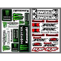 ราคา สติกเกอร์ชุดแต่งรถ 2 ชิ้น มอนสเตอร์ Kawasaki Racing KXF สีแดง รถมอเตอร์ไซค์ บิ๊กไบค์ รถซิ่ง ติดกระจก รถยนต์ หมวกกันน๊อค (23046367767)