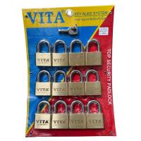 ราคา กุญแจVita วัสดุทองเหลืองแท้ ขนาด45mm./12ตัวชุดและขนาด50mm./12ตัวชุด (22830950153)