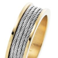 ราคา CHARRIOL แหวน 02-104-1139-8 Ring Steel PVD Yellow Forever Steel Cable (27428583393)