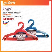 ราคา ไม้แขวนเสื้อผู้ใหญ่พลาสติก (ไม้แขวนเสื้อผู้ใหญ่) - ไม้แขวนเสื้อ Lava HG343 (10 ชิ้น) (43628076434)