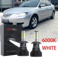 ราคา 6000K 9-32V สีขาว LED ไฟหน้าหลอดไฟชุด 2 สําหรับ Mazda 3 2004 2005 2006 2007 2008 2009/5 2006-2010 (โคมไฟหัว) FSG FD FHG SRR (51560777547)