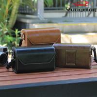 ราคา YANGMING กระเป๋า,กล้องพกพาหนัง,สายรัดปรับได้ย้อนยุคกันกระแทกกระเป๋าถ่ายภาพกันน้ําสําหรับ Nikon J1/Leica D-LUX/ G5X/Fuji X100V/ RX1 Universal (53110183570)