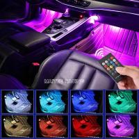 ราคา ไฟส่องเท้ารถยนต์ LED 36 ไฟตกแต่งภายในรถยนต์ เปลี่ยนสีได้ 8 สี กระพริบ 8 แบบ 16 สเต็ป พร้อมรีโมท (23029162895)