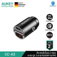 ราคา AUKEY CC-A3 ที่ชาร์จ ช่องจุดบุหรี่ 30W PD Metal Dual Port Fast Car Charger with PPS & QC 3.0 (8314143547)