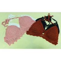 ราคา บราถัก มีฟองน้ำเสริมอก บิกินี่ ชุดว่ายน้ำ บิกินี่ไหมพรม crochet bikini (7658272802)