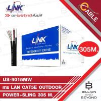 ราคา LINK US-9015MW CAT 5E UTP, PE OUTDOOR w/Drop Wire & Power wire Black 305 M./Reel in Bx. BY BILLION AND BEYOND SHOP (43220025553)