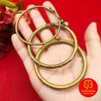 ราคา กำไลหลอดทองเหลืองตัดลาย เส้นผ่านศูนย์กลาง 5.3, 5.5 ซม. งานดิบไม่ชุบ ใส่อาบน้ำได้ รูปถ่ายจากสินค้าจริง พร้อมส่ง (50756122983)