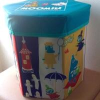 ราคา น่าใช้สุดๆ Moomin กล่องใส่ของเป็นสตูลนั่งได้ พับเก็บได้ (3322447737)