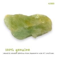 ราคา KJ320 ก้อนพลอยอความารีนดิบสีเขียวมรกต(ไม่เผาไม่ทำสี) Natural Unheated Ocean Green Aquamarine 788.46ctw GIT Certified (24031974775)