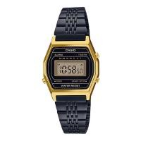 ราคา Casio Standard นาฬิกาข้อมือผู้หญิง สายสแตนเลส รุ่น LA690WGB-1 - สีดำทอง (1452188345)
