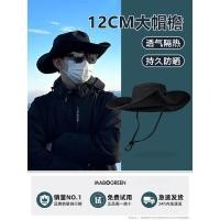 ราคา Mountaineering Sun Protection Hat Men Style Denim Hat Mountain Climbing Fishing Sunshade Bucket Men Outdoor Products Sun (53410152520)