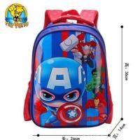 ราคา กระเป๋าเป้เด็ก กัปตัน อเมริกา Captain america ขนาด 26×14×36 cm สายนิ่ม (1802196916)