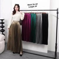ราคา กระโปรงพลีมวิ้งๆ กระโปรงพลีทยาวผ้ากลิตเตอร์ (26674666554)