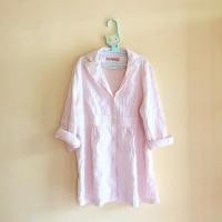 ราคา KEMEJA เสื้อเชิ้ตลายทางสีชมพู (27656197631)