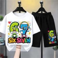 ราคา 【BOY BASIC】ชุดเด็ก 2 ชิ้น ลายตัวเลข 6 และ 7 สไตล์เกม | เสื้อยืด + กางเกงขาสั้น | ผ้าฝ้ายนุ่มสบาย | สไตล์เท่ห์ | ชุดเด็ก (49511396309)