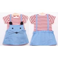 ราคา SALE ชุดเอี๊ยมลายหนู เสื้อลายสีแดงต่อกระโปรงผ้ายีนส์นิ่ม (287316172)