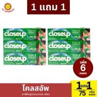 ราคา >> 1 แถม 1 << แพ็ค 6 หลอด โคลสอัพ ยาสีฟันสูตรเมนทอล เฟรช ขนาด 75 กรัม/หลอด (44552786920)